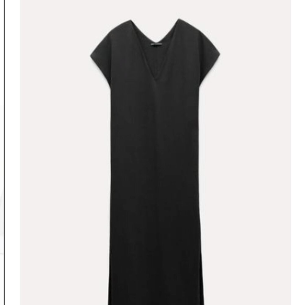 Zara, WASHED EFFECT MIDI DRESS New with tags , Size L